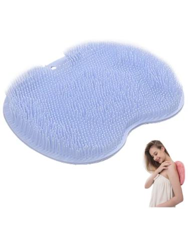 Slip-proof silicone massage pad foot brush W scher Massager shower shower foot massager scrubber silicone-shower foot scrubber massage cleaner with non-slip suction cups (blue)