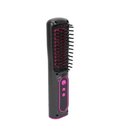 Cordless Hair Straightener Brush Portable Electric Hair Straightening Comb with 2600mAh USB Rechargeable Fast Heating Anti Scald Handle for Women Travel Home