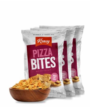 Kravy pizza Bites, 170g Mouth-watering, Thin, Crispy Pita Chip Crackers, They Make Fantastic Cheese Crackers or Use Them for Dips, Pizza Flavored