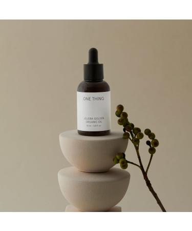 ONE THING Jojoba Golden Organic Oil 1.69 Fl Oz | Natural Moisturizer for Face Body Hair & Nails | Cold Pressed & Unrefined | Korean Skincare for Dry Skin & Pore Refinement - Buy Online on GoSupps.com