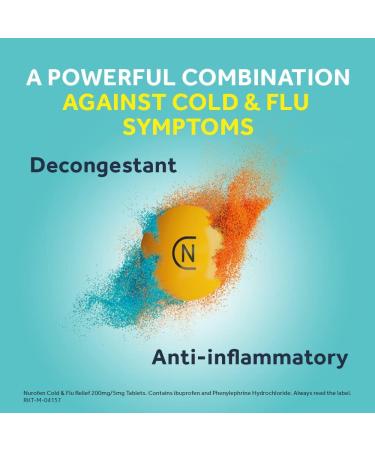 Nurofen Cold & Flu 200mg/5mg Tablets - Fast Relief for Cold and Flu Symptoms - Buy Online on GoSupps.com