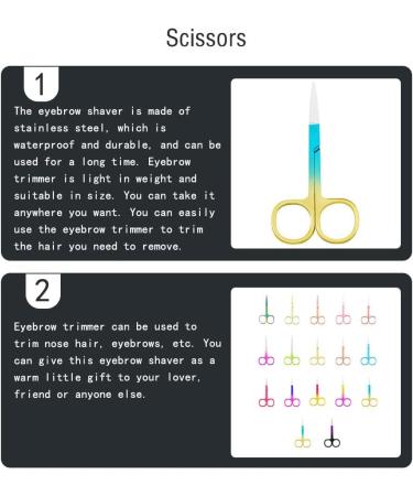 IOIUSKKU Nail Cuticle Nippers Stainless Steel Scissors Eyebrow Trimmer Trimming Tool Spray Blue Gold - Buy Online on GoSupps.com