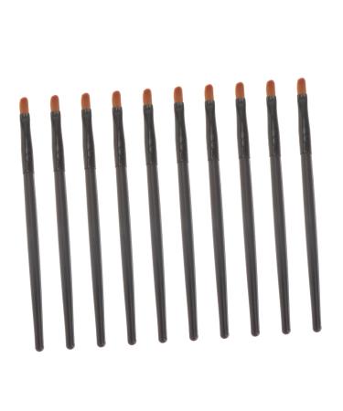 Baluue 20 Pcs Nose Shadow Brush Foundation Liquid Makeup Eyeshadow Applicator Black Wooden Handle