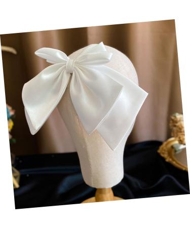 Didiseaon Bow Hairpin Hair Bow Satin Clips Bridal Hair Bow Chic Bow Headdress Bow Knot Hairpins Bow Ponytail Holders Girls Bow Hairclip Tiaras for Girls Temperament Miss White Decorate Alloy - Buy Online on GoSupps.com