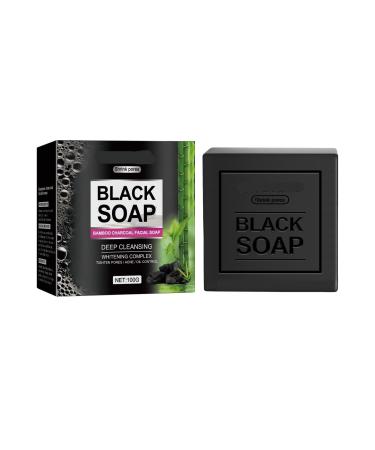 Bamboo Charcoal Facial Soap - Oil Control Deep Cleansing & Brightening | Removes Blackheads Unclogs Pores Hydrating(2PCS)