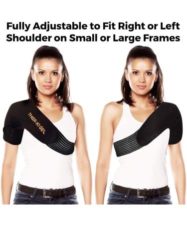 TherX Shoulder Brace with Reusable Gel Ice Pack Pain Relief for Rotator Cuff, Arthritis & Frozen Shoulder | Sling Support Wrap for Injuries Hot & Cold Therapy - Buy Online on GoSupps.com