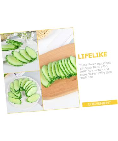 TOYANDONA 10pcs Simulation Cucumber Slice Simulation Green Cucumber Decorative Foam Fruit Realistic Fruit Fake Cheese Fake Cucumber Fake Pineapple Child Fake Vegetables Vegetable Slices Pvc - Buy Online on GoSupps.com