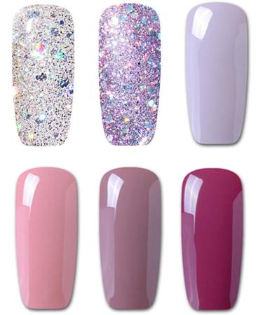 HNM Gel Nail Starter Kit | 6 Colors Gel Nail Polish Set with 24W LED Curing Lamp | Base & Top Coat | UV LED Soak Off Remover Wrap | Manicure Tools Gift Set - Buy Online on GoSupps.com