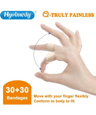 Hysimedy Silicone Bandages for Sensitive Skin - Pain-Free Bandaids for Kids and Elderly - Hypoallergenic Flexible Fabric - 0.75''x3'' (60 Counts) - Buy Online on GoSupps.com