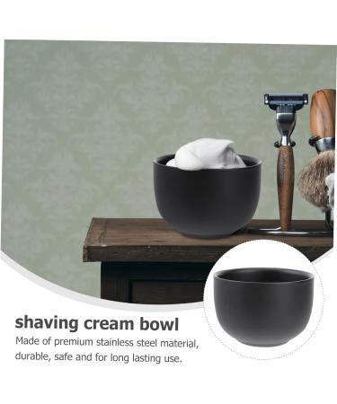 Frcolor Stainless Steel Shaving Soap Cup | Men's Shaving Foam Bowl | Double Layer Acrylic Holder for Perfect Shaving Experience - Buy Online on GoSupps.com