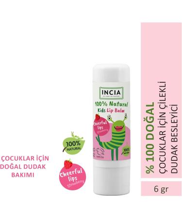 Incia Natural Lip Care Cream for Kids Strawberry Lip Balm 6gr - Buy Online on GoSupps.com