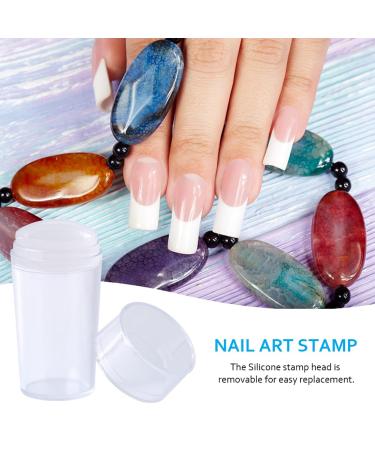 Clear Nail Art Stamper Set - Silicone French Manicure and Jelly Stamp for DIY Nail Art Accessories - Perfect for French Smile Lines - Buy Online on GoSupps.com