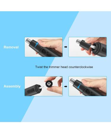 AILE Nose and Ear Hair Trimmer for Men - 12000 RPM USB Rechargeable - Professional Painless Grooming - Waterproof 360 Rotating Dual-Blades - Eyebrow Hair Clipper (Black - Buy Online on GoSupps.com