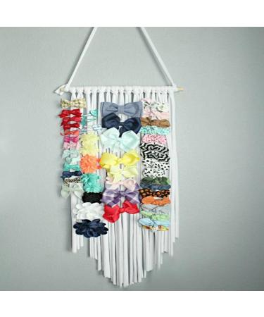 Fancy Kid Girl's Gifts Hair Clip Holder with Wood Frame Bow Organizer Storage Display Wall Hanging Decoration -1 - Buy Online on GoSupps.com