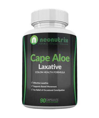 Cape Aloe Natural Laxatives for Constipation Relief- Promotes Healthy Bowel Movement- Supplement for Men & Women - Herbal Detox - 90 Capsules - Made in The USA by Neonutrix