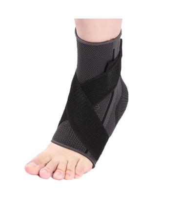 Dr.Kbder Ankle Support Braces for Women & Men,Ankle Compression Sleeve Sprained Ankle, Adjustable Achilles Tendon Support for Plantar Fasciitis Relief Heel Cups for Heel Pain (Single/Black/Medium) Black-Medium