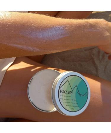 Fuka Eri mineral zinc sunscreen non-nano. Natural ingredients High protection 50 SPF. Vegan waterproof and reefsafe. Sunblock 100g. Zerowaste. - Buy Online on GoSupps.com