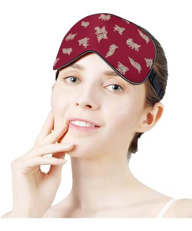 Cute Chihuahua Dog Pattern Sleep Mask Soft Eye Mask for Sleeping Blindfold Block Out Light Adjustable Strap for Women Men - Buy Online on GoSupps.com