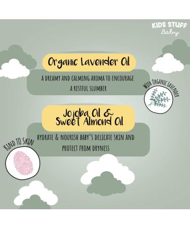 Kids Stuff Baby Oil 100ml - 100% Natural Organic Lavender Oil for Newborn Skin - Dermatologist & Pediatrician Approved - Vegan & Cruelty-Free - Buy Online on GoSupps.com