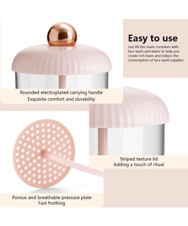 dijiusidy Foam Maker Portable Manual Facial Body Cleaning Bubbler Hand Wash Foamer Bottle Foaming Tools Skincare Beauty Salon Pink Gold - Buy Online on GoSupps.com