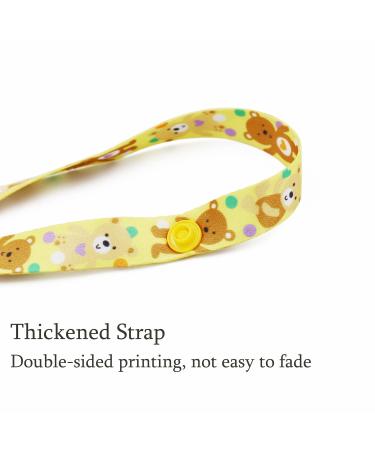 Felfang 6-Way Pacifier Band for Babies | Adjustable Fabric Pacifier Chain with Clips | Perfect for Young Girls | Triangle Design for Bibs - Buy Online on GoSupps.com