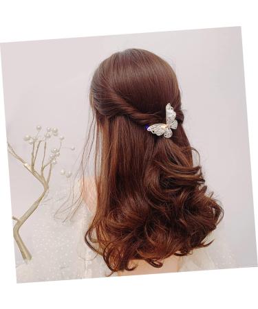 FRCOLOR Hair hairpin rhinestone hair clips bling hair clamps sparkling hair clips women Girls Hair Accessories metal hair clips Butterflies Headwear woman spring clip Zinc alloy Clamps - Buy Online on GoSupps.com