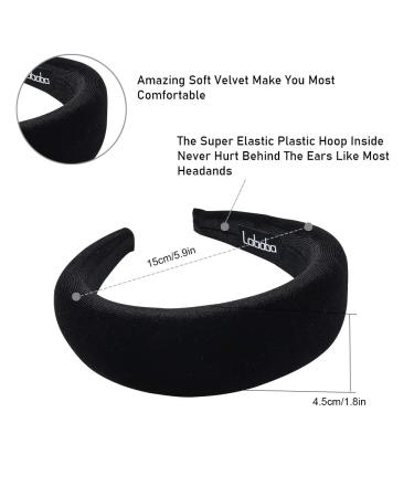 Women's Velvet Padded Headbands - 6 Pc Fashion Hair Accessories for Girls | Cute Vintage Thick Hair Bands - Buy Online on GoSupps.com
