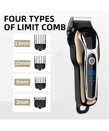 Hair Clippers Kit Cordless - Dual Voltage Beard Trimmer for Men with Rechargeable Battery & Digital Display | KM-1990 - International Shipping Available - Buy Online on GoSupps.com