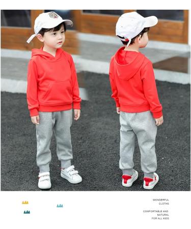 Taigood Kids Hoodie Sweatshirt for Boys and Girls | Spring Winter Warm Top | 1-7 Years | Red - Buy Online on GoSupps.com