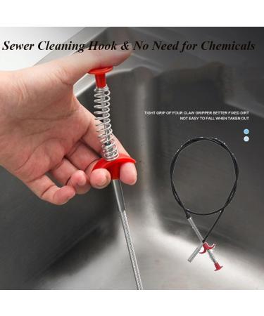 Sewer Cleaning Hook & No Need for Chemicals Bendable Hose Kitchen Drain Cleaning Hook for Litter Pick Snake Drain Clog Remover for Sewer Toilet Kitchen Sink (300cm/118.1in) - Buy Online on GoSupps.com
