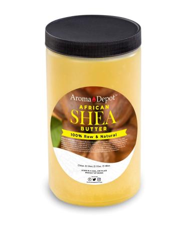Raw African Shea Butter 2 lb Jar Yellow/Gold Grade A 100% Natural & Pure. Fresh Moisturizing Ideal for Dry and Cracked Skin. Can be use in Body Hair and Face. Imported from GHANA. - Buy Online on GoSupps.com