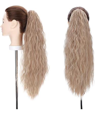 24" Corn Wave Ponytail Extension Claw Clip on Ponytails Wavy Curly Hair Extensions Jaw Pony Tail Hairpiece Bleach Blond 24inch (Pack of 1) Yaki-Bleach Blond - Buy Online on GoSupps.com