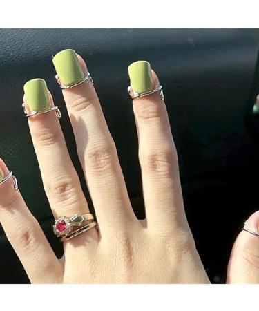 Darmlly 10 Pieces Sets Thin Nail Rings for Ladys Daily Fingertip Protective Cover Ring Jewelry to Girlfriend Gold - Buy Online on GoSupps.com