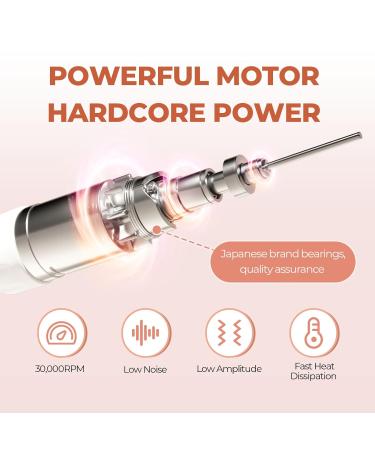 JCMaster Profi Nail Miller - 35 000 RPM Electric Nail File with Foot Pedal & 6 Bits for Gel/Acrylic Nails - Perfect for Home Nail Studios - Buy Online on GoSupps.com