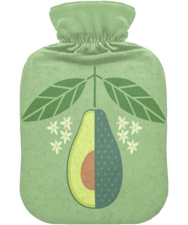 NAANLE Avocado Slice Hot Water Bottle | 1L Transparent Cover | Hand & Foot Warmer | Pain Relief & Heat Therapy - Buy Online on GoSupps.com
