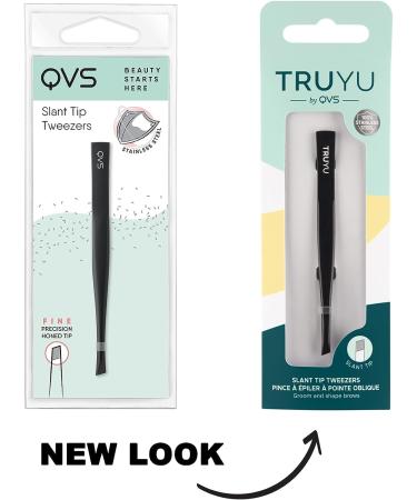 QVS Slant Tip Tweezers - Precision Beauty Tool, 0.3 Ounce - Buy Online on GoSupps.com