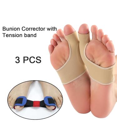Bunion Corrector for Women & Men | Hallux Valgus Pain Relief Sleeves & Pads | Orthopedic Big Toe Straightener & Protector - Buy Online on GoSupps.com