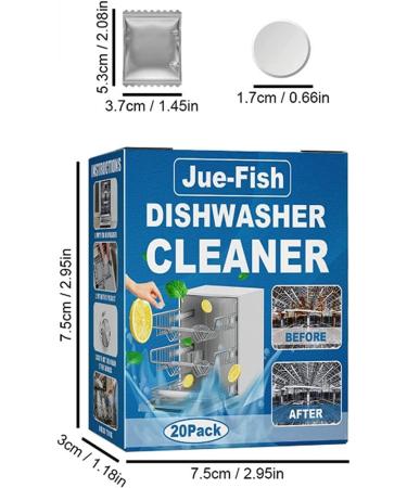 40Pcs Fu ugu Dishwasher Tablets Dishwasher Cleaner Tablets Removes Limescale Build Up for Kitchen Tableware Care - Buy Online on GoSupps.com