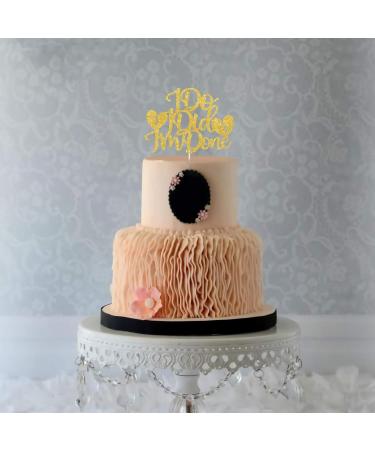 I Do I Did I Am Done Cake Topper - Farewell Divorce Party Decorations - Single AF Good Bye Party Cake Topper (Double Sided Gold Glitter) - Buy Online on GoSupps.com
