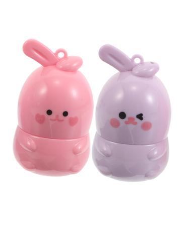 OSOLADY 2 Pieces Moisturizing Lip Balm Kawaii Rabbit Shaped Color Changing Lipstick for Teen Girls Moisturizing and Soothing Lip Care Birthday Party Favors