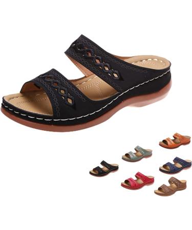 JYDQM Orthopedic Women's Arch Support Diabetic Sandals - Black, Size 7.5 - Buy Online on GoSupps.com