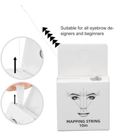  TMISHION Set of 3 pre-inked 10m x 15m eyebrow mapping measuring cords (Black/White/Pink) - Buy Online on GoSupps.com