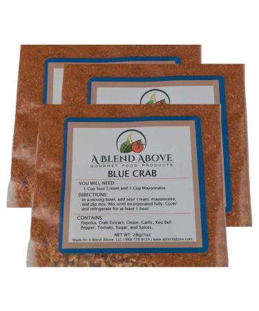 A Blend Above Blue Crab Dip Mix Mixed Seasonings Packet, 1 oz (3 Pack)
