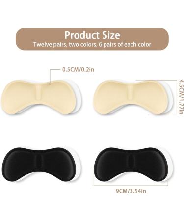 flintronic 6 Pairs Sneaker Repair Patch Heel Patch Shoe Heel Repair Sneaker Leather Heel Protector Heel Pad Repair for Most Types #3 6 Pairs Skin Color + Black - Buy Online on GoSupps.com