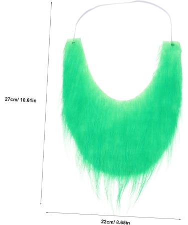 BESTYASH Barbe Verte Fausse Barbe et Moustache kit d'entretien de la Barbe pour Homme d guisement Saint Patrick Costume Saint Patrick St. Moustache du Jour de Patrick Barbe de Costume Green 3 - Buy Online on GoSupps.com