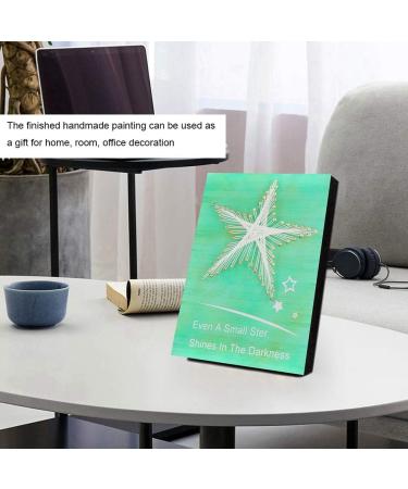 Yosoo Star DIY Nail String Art Kit - 3D Drawing Nails Winding Lines Painting - Green - Home Office Decor - Buy Online on GoSupps.com