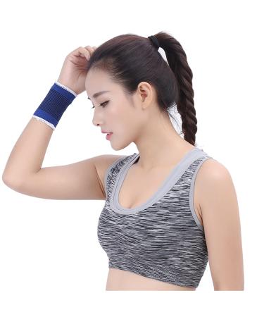 Wrist Brace Carpal Tunnel Wrist Brace 1 Pair Of Polyester/cotton Knitted Warm Basketball Wrist Support Wrist Support Sports Protective Gear (Color : Blue)