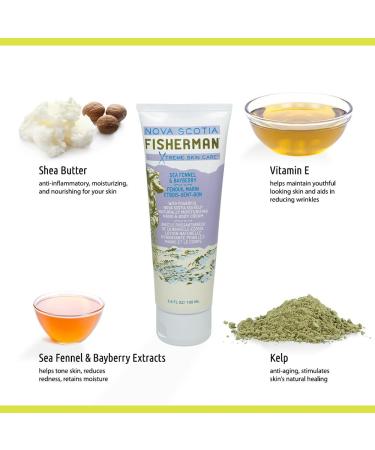 Nova Scotia Fisherman-Hand and Body Cream Naturally Moisturizing Vegan Friendly Cruelty-Free with Nova Scotia Sea Kelp No Artificial Ingredients Plant-Based Body Care(Sea Fennel and Bayberry 3.4 oz.) - Buy Online on GoSupps.com