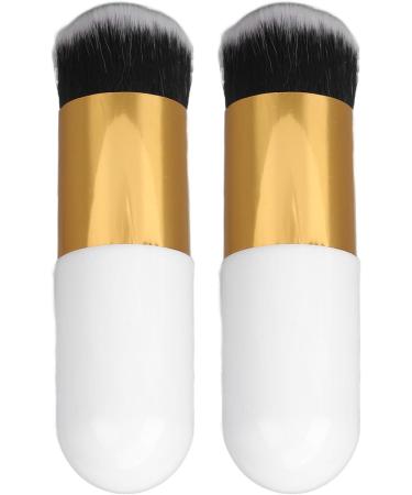 Chubby Cosmetic Brush 2 Pieces Durable Facial Makeup Brush Easy to Clean Skin-Friendly Round Handle for School - Buy Online on GoSupps.com