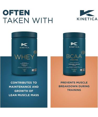 Kinetica Premium Grass Fed Whey Protein Powder - Chocolate 1kg | 33 Servings | Muscle Building & Recovery | BCAA Amino Acids - Buy Online on GoSupps.com